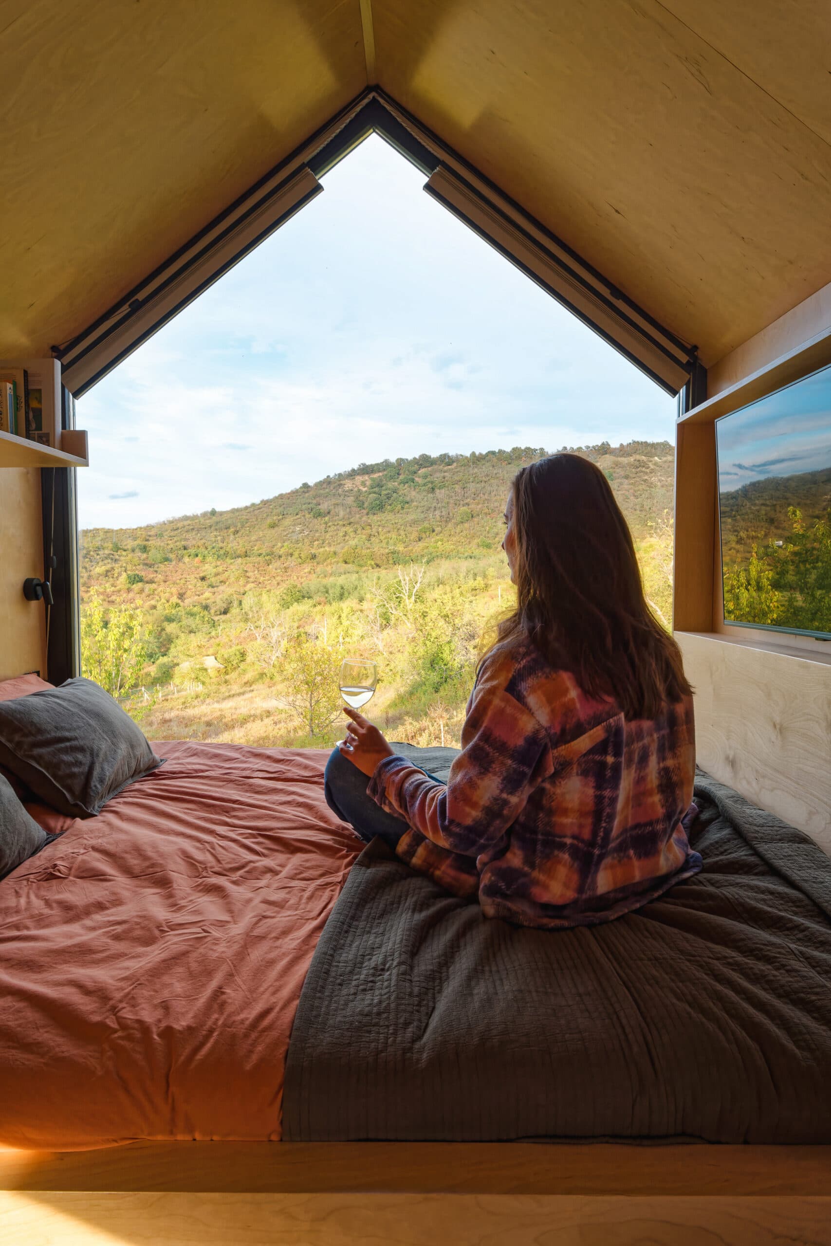 Hálósarok puha textilekkel a NestOff kabinban